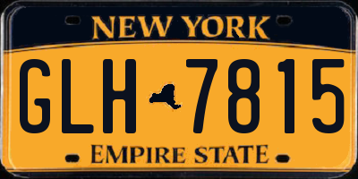 NY license plate GLH7815