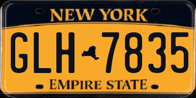 NY license plate GLH7835