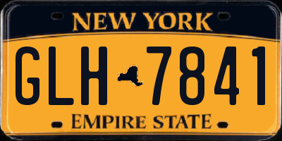 NY license plate GLH7841