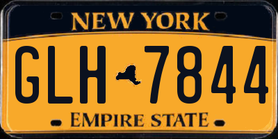 NY license plate GLH7844