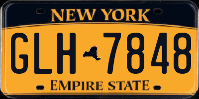 NY license plate GLH7848