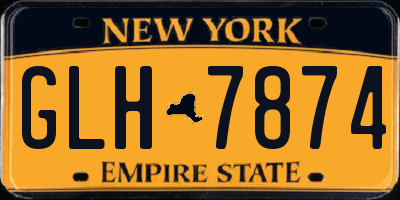 NY license plate GLH7874