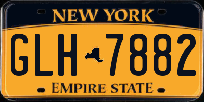 NY license plate GLH7882