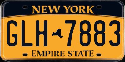 NY license plate GLH7883