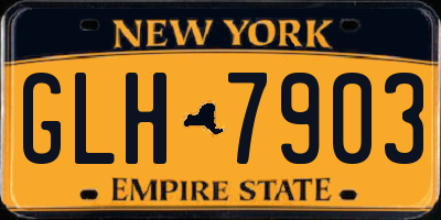 NY license plate GLH7903
