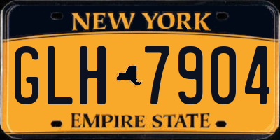 NY license plate GLH7904