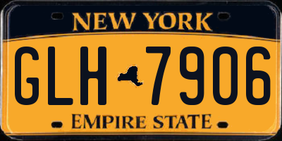 NY license plate GLH7906