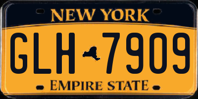 NY license plate GLH7909