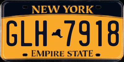 NY license plate GLH7918