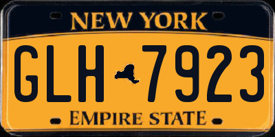 NY license plate GLH7923