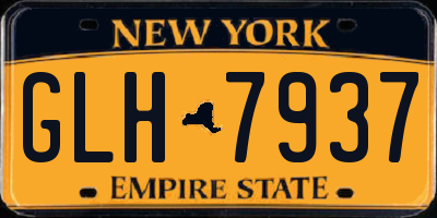 NY license plate GLH7937