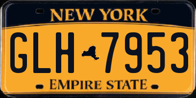 NY license plate GLH7953