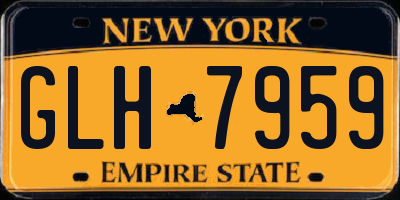 NY license plate GLH7959
