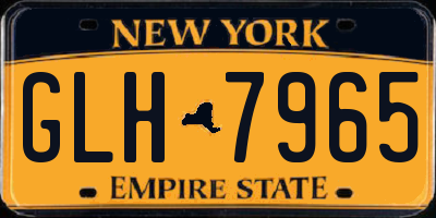 NY license plate GLH7965