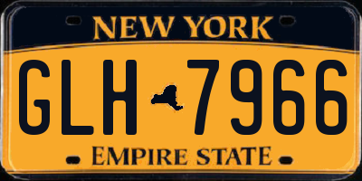 NY license plate GLH7966