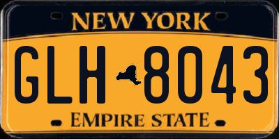 NY license plate GLH8043