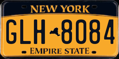 NY license plate GLH8084