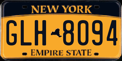 NY license plate GLH8094
