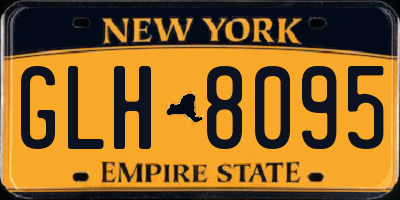 NY license plate GLH8095