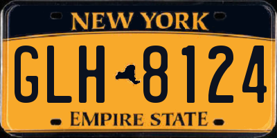 NY license plate GLH8124