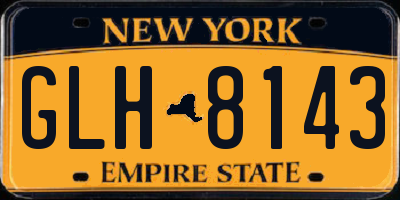 NY license plate GLH8143