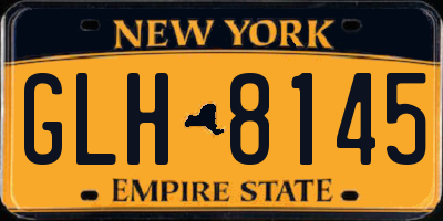 NY license plate GLH8145