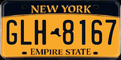 NY license plate GLH8167