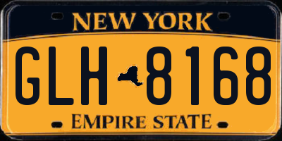 NY license plate GLH8168