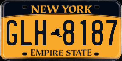 NY license plate GLH8187