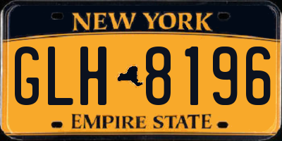 NY license plate GLH8196