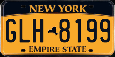 NY license plate GLH8199