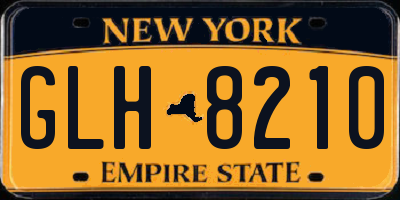 NY license plate GLH8210