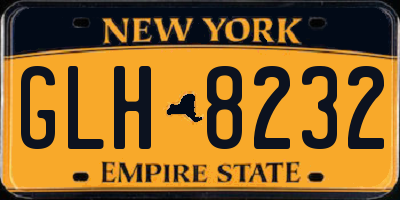 NY license plate GLH8232