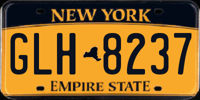 NY license plate GLH8237