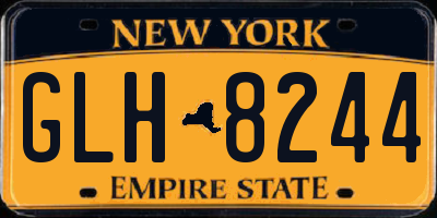 NY license plate GLH8244