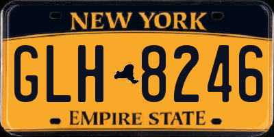 NY license plate GLH8246