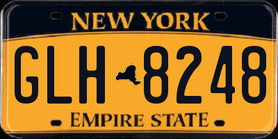NY license plate GLH8248