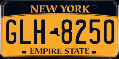 NY license plate GLH8250