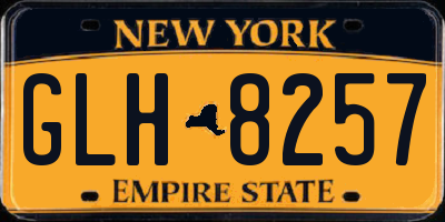 NY license plate GLH8257
