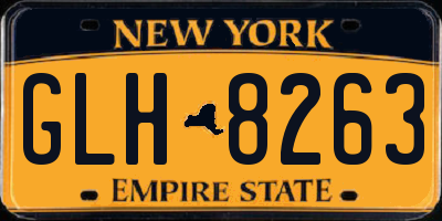 NY license plate GLH8263