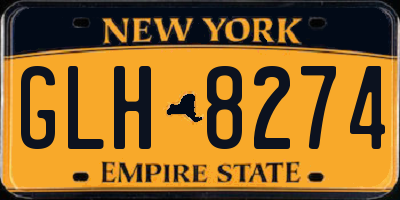 NY license plate GLH8274
