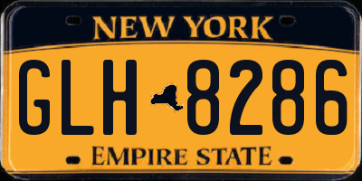 NY license plate GLH8286