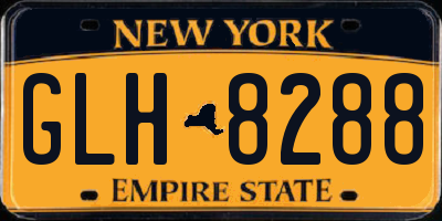 NY license plate GLH8288