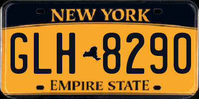 NY license plate GLH8290