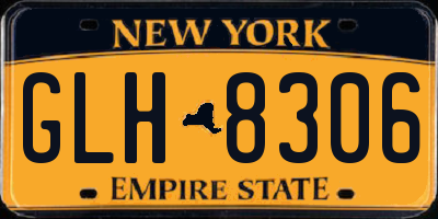 NY license plate GLH8306