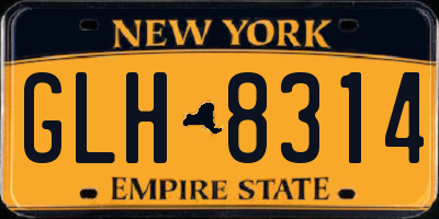NY license plate GLH8314