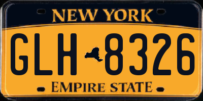 NY license plate GLH8326