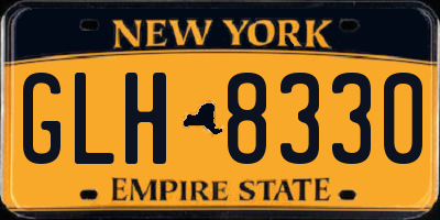 NY license plate GLH8330