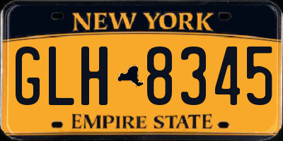 NY license plate GLH8345