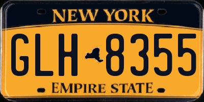 NY license plate GLH8355